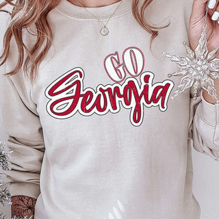 Go Georgia Curved Outline Distressed