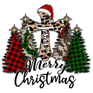 Merry Christmas Cheetah Cross