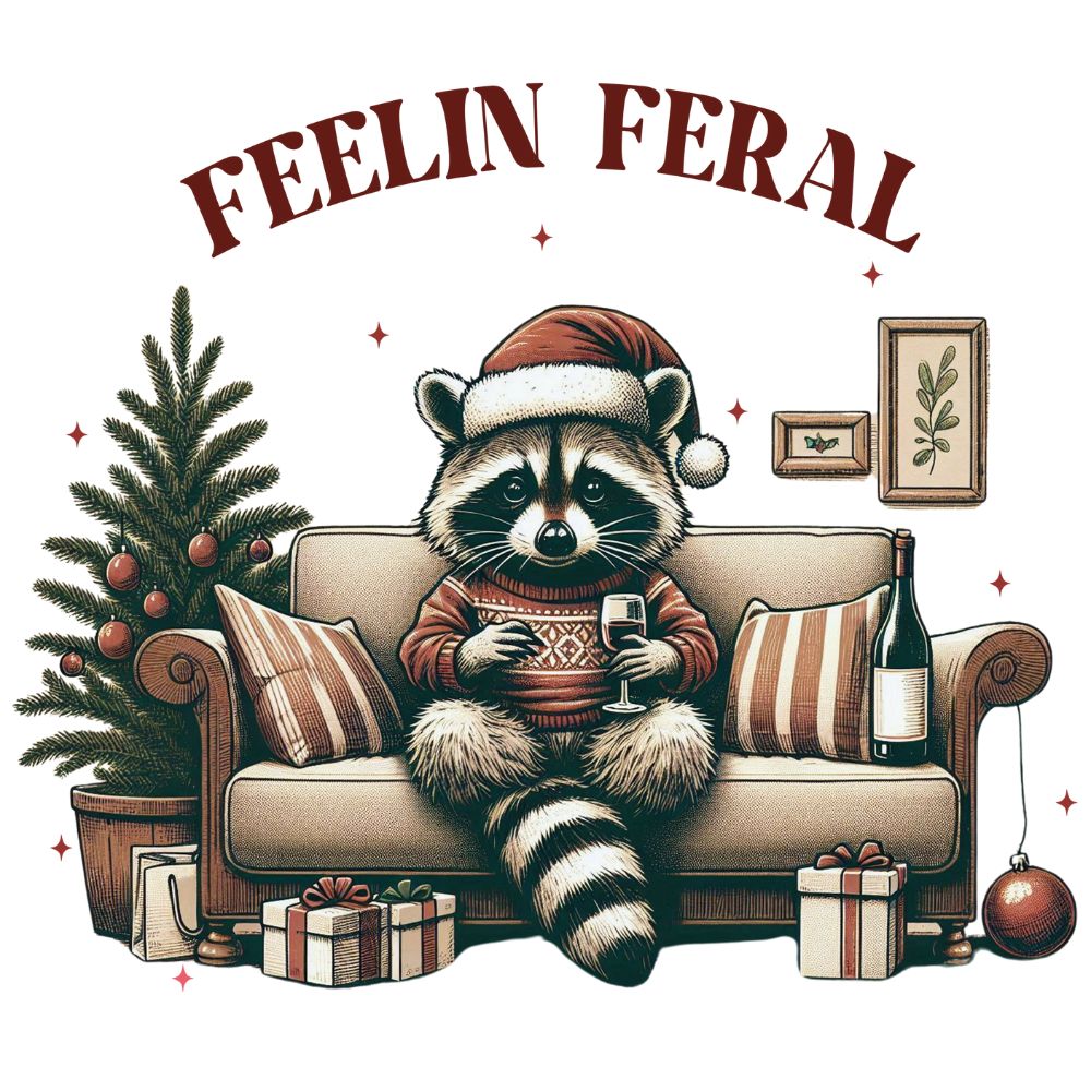 Feelin Feral Raccoon Christmas