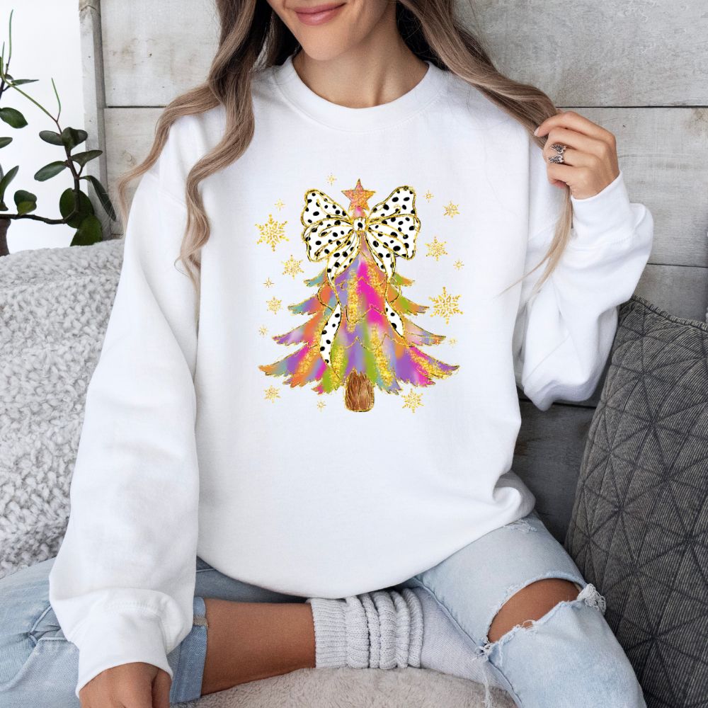 Watercolor Christmas Tree Coquette