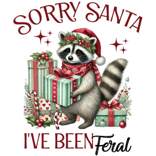 Sorry Santa Feral Raccoon Christmas