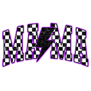 Purple Neon Checkered Mama