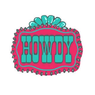 Howdy Hot Pink and Turquoise