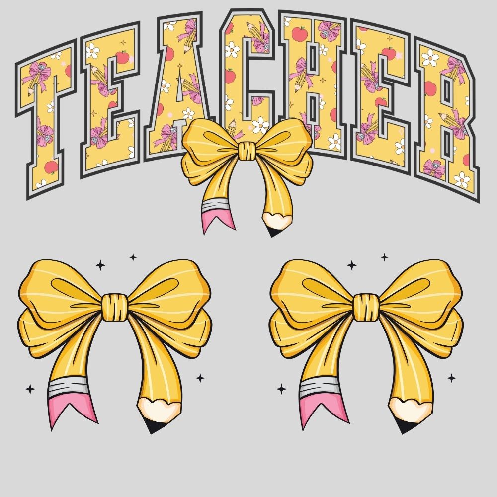 Teacher Pencil and Bows