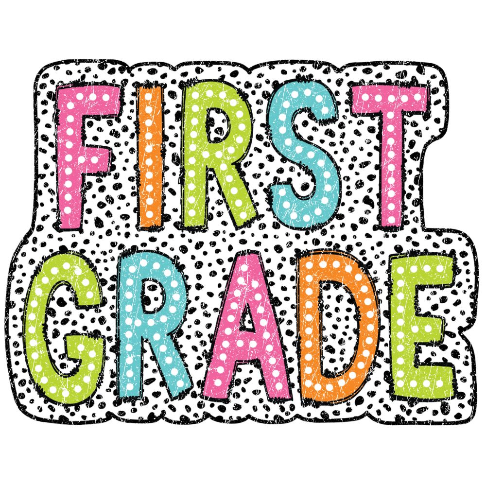 First Grade Dalmatian Dots Retro