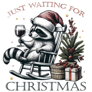 Feral Racoon Waiting For Christmas