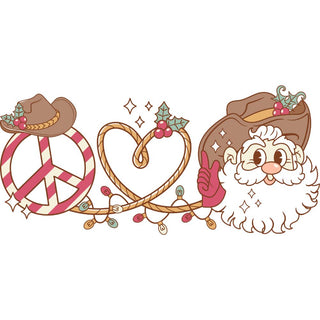 Peace Love Santa Country Christmas
