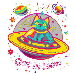 Get In Loser Colorful UFO Cat