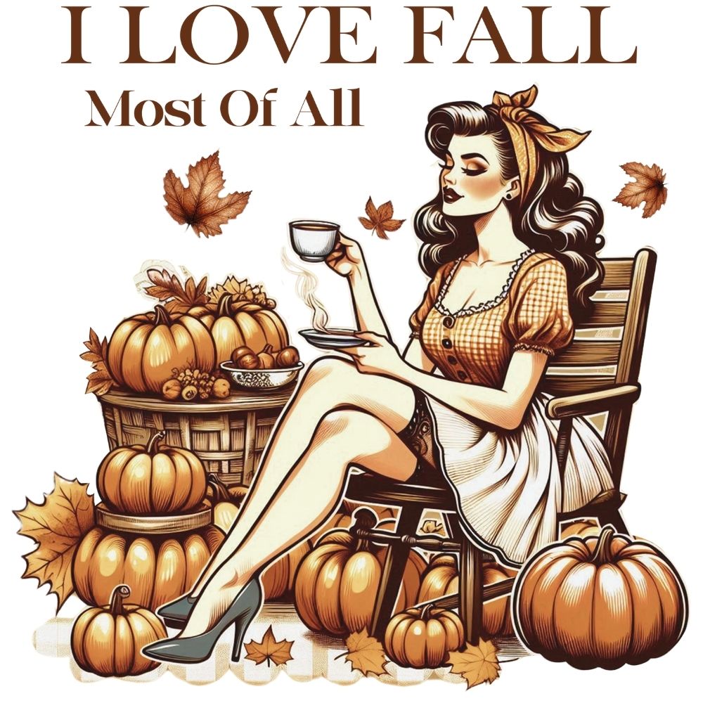 I Love Fall Most Of All Retro