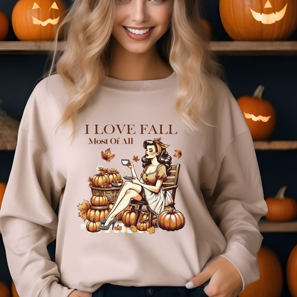 I Love Fall Most Of All Retro