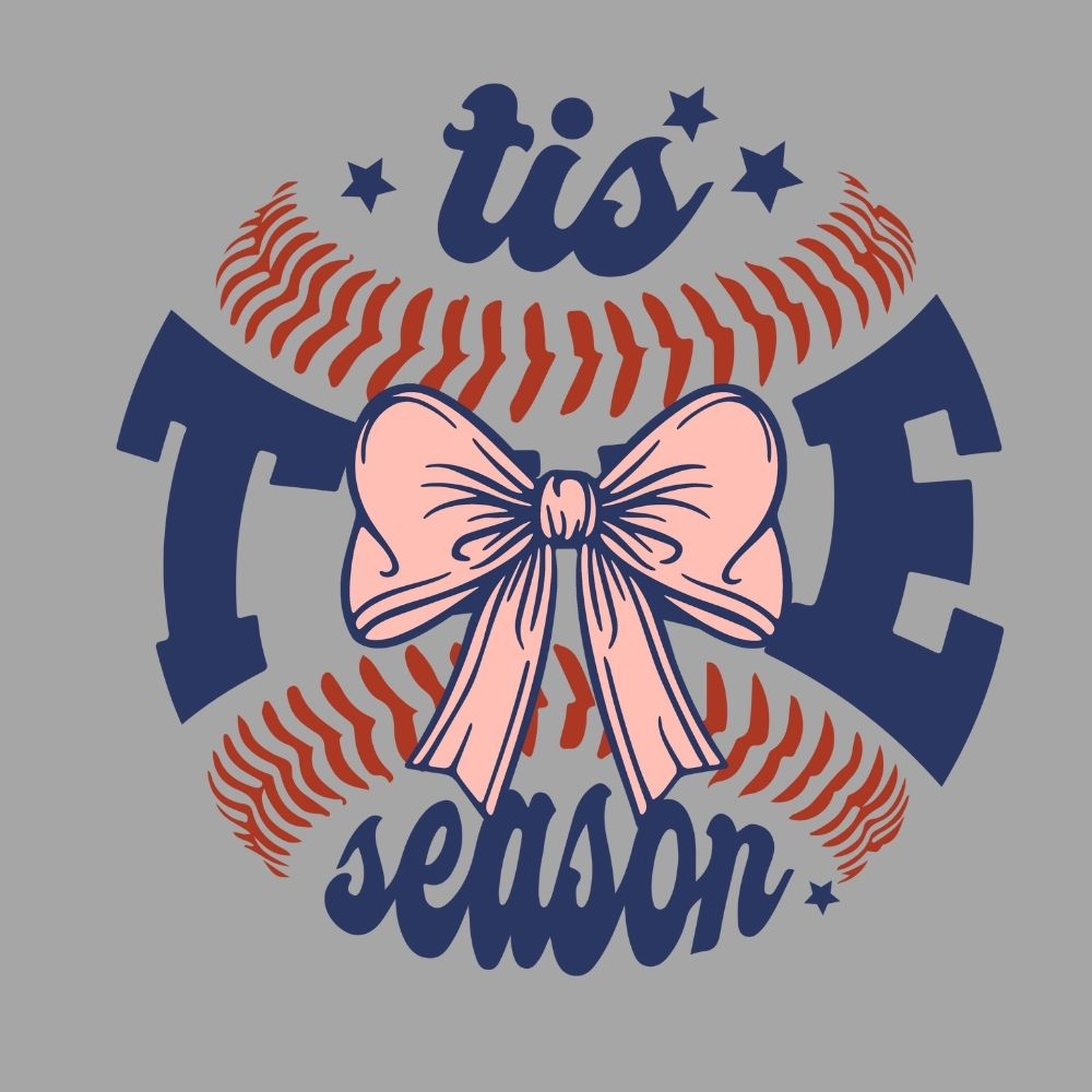 Tis The Season Baseball Bow