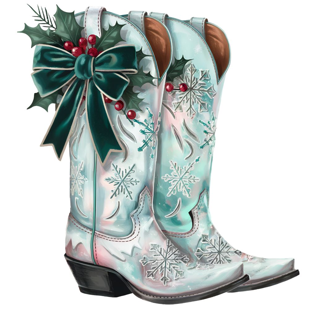 Coquette Western Christmas Boots