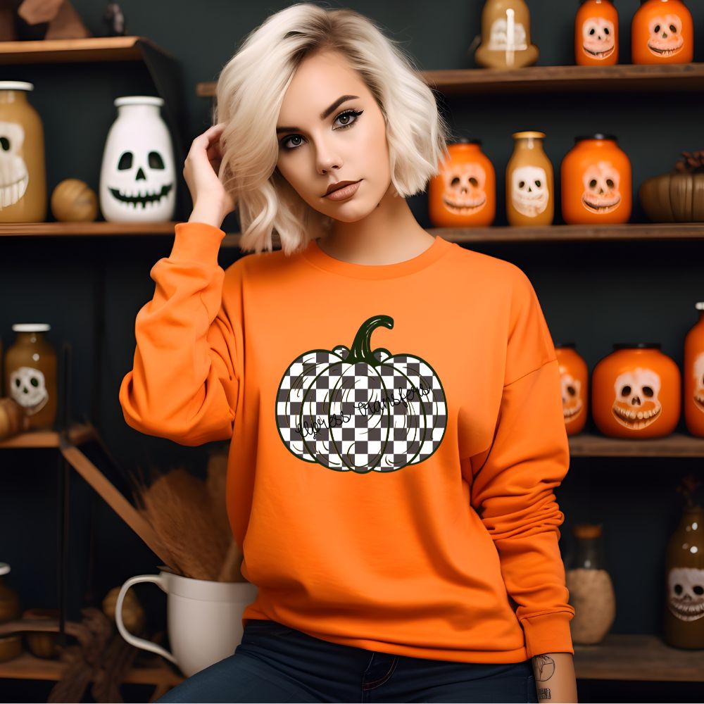 Black Checkered Pumpkin