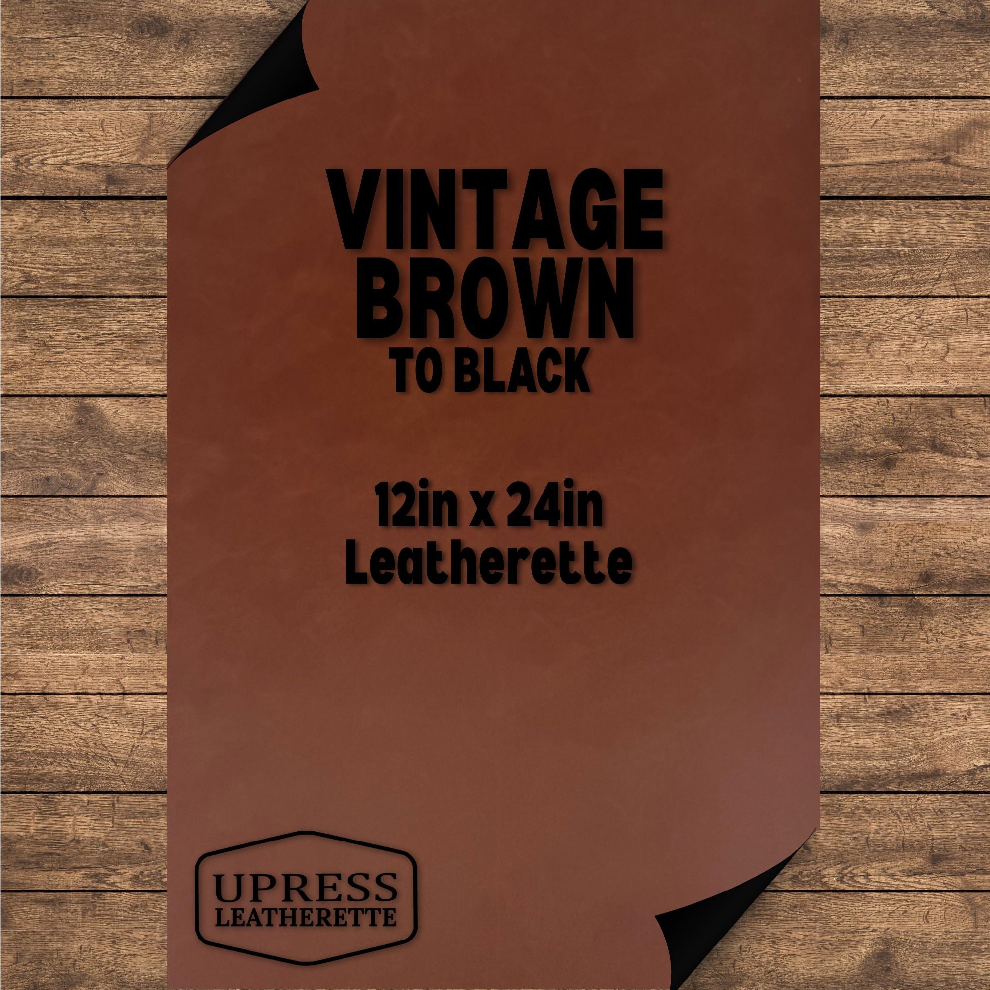 Vintage Brown/Black Leatherette Sheet (12x24)