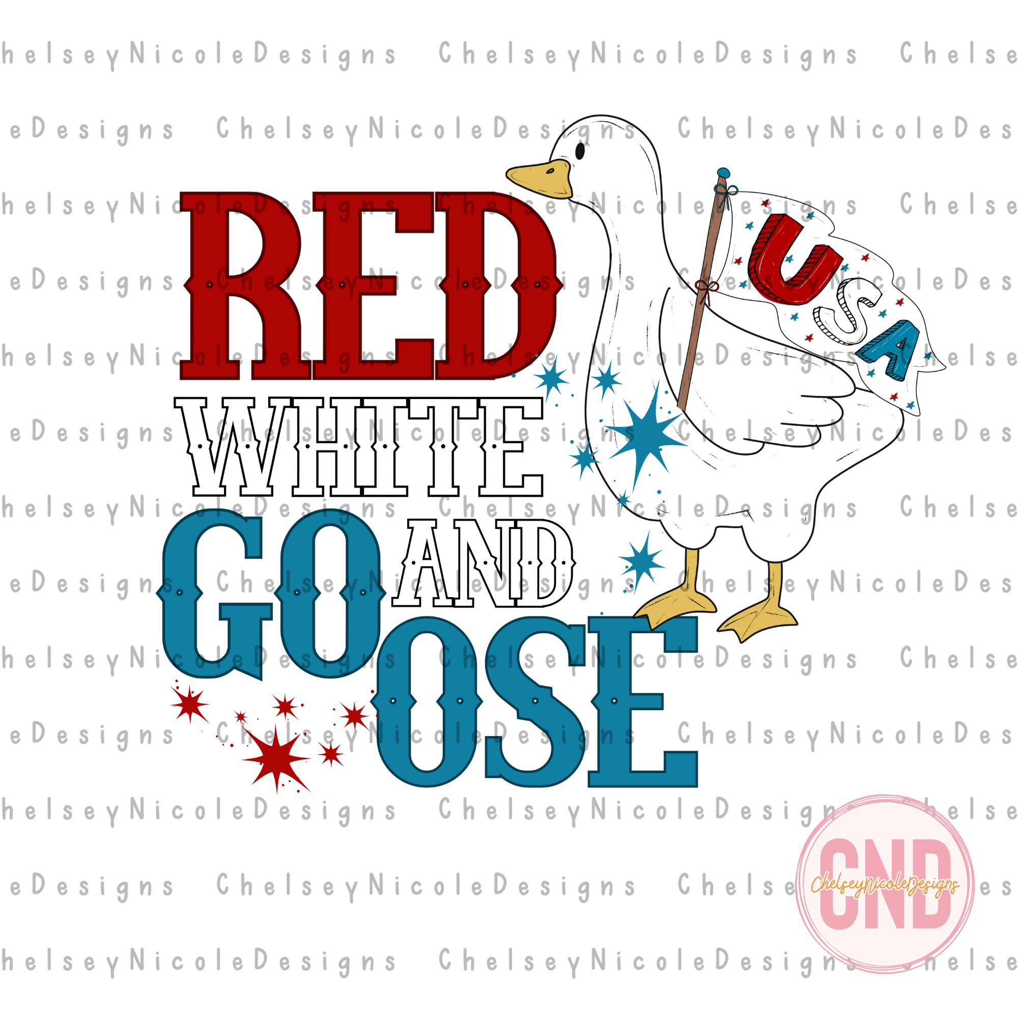 Red white and Goose