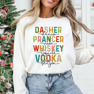 Dasher Dancer Prancer Vixen Whiskey Tequila Vodka Blitzen