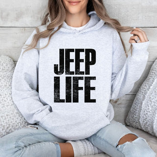 Jeep Life Distressed Black