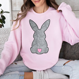 Leopard Bunny Black Outline