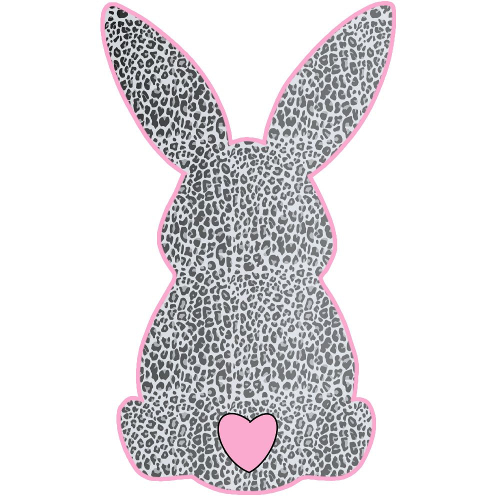 Leopard Bunny Pink Outline