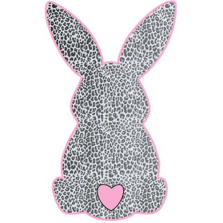Leopard Bunny Pink Outline