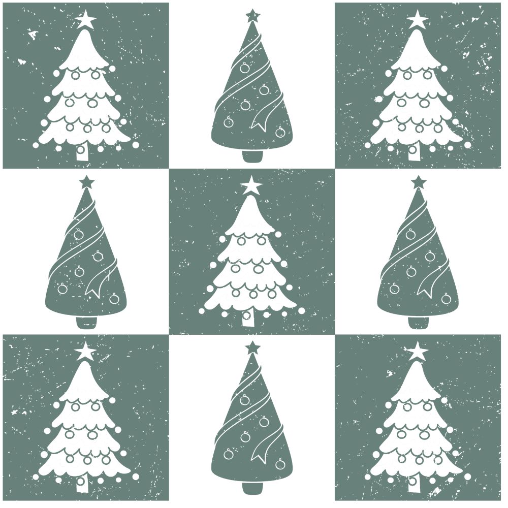 Checkered Christmas Trees