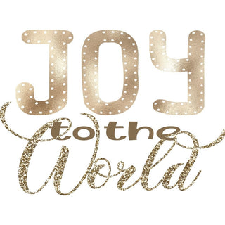 Joy To The World Gold Foil And Glitter