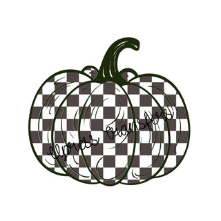 Black Checkered Pumpkin