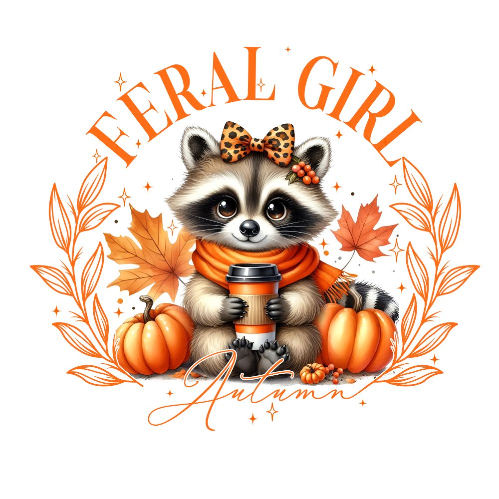 Feral Girl Autumn Racoon