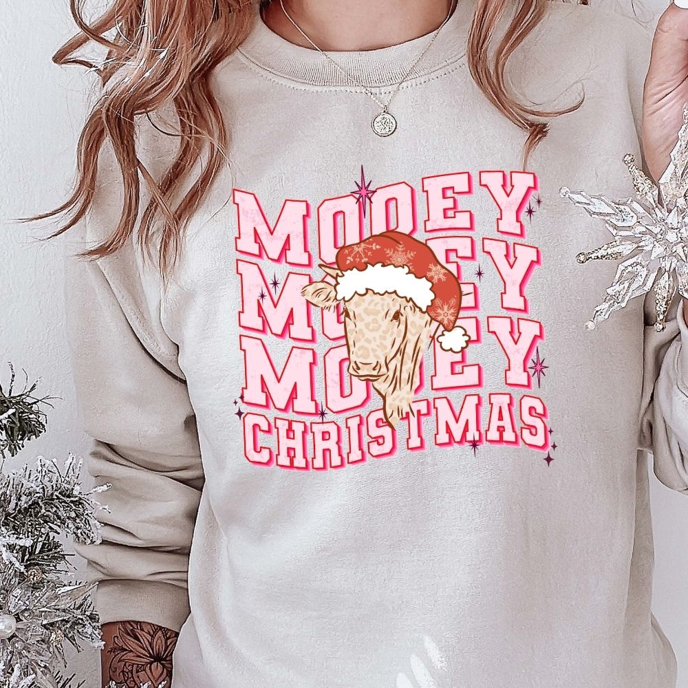 Pink Mooey Christmas Cow