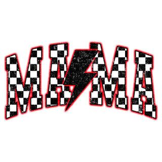 Red Neon Checkered Mama