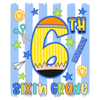 6th Boy Stripes