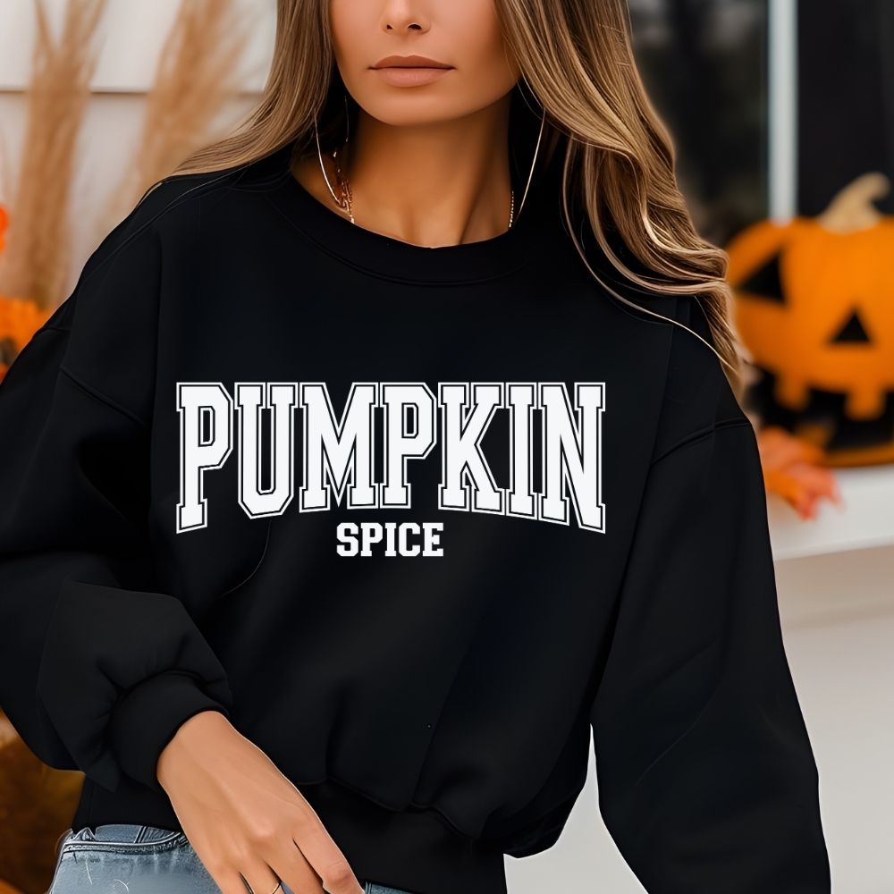 Pumpkin Spice Varsity White