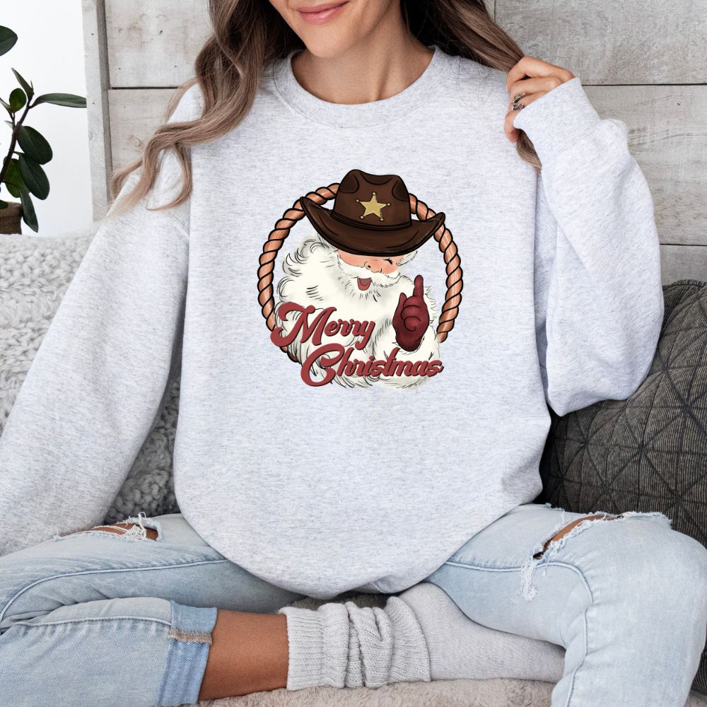 Merry Christmas Western Santa