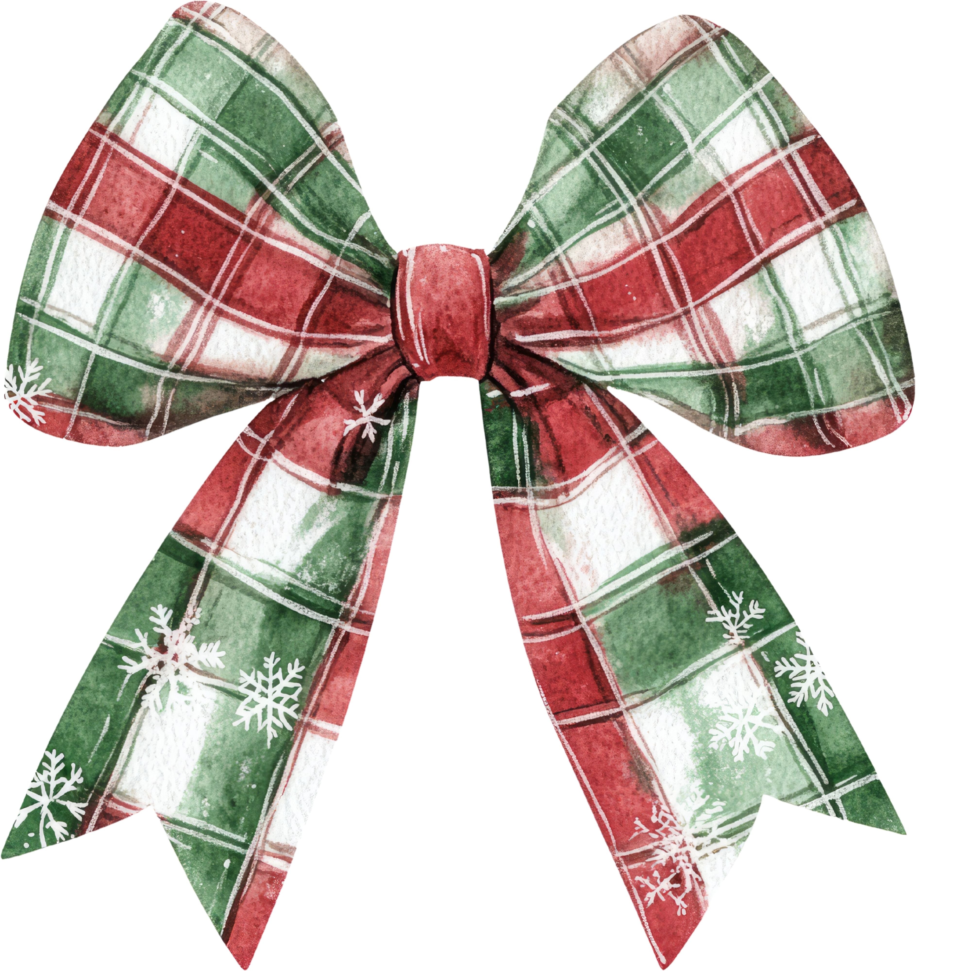 RED AND GREEN CHRISTMAS BOW
