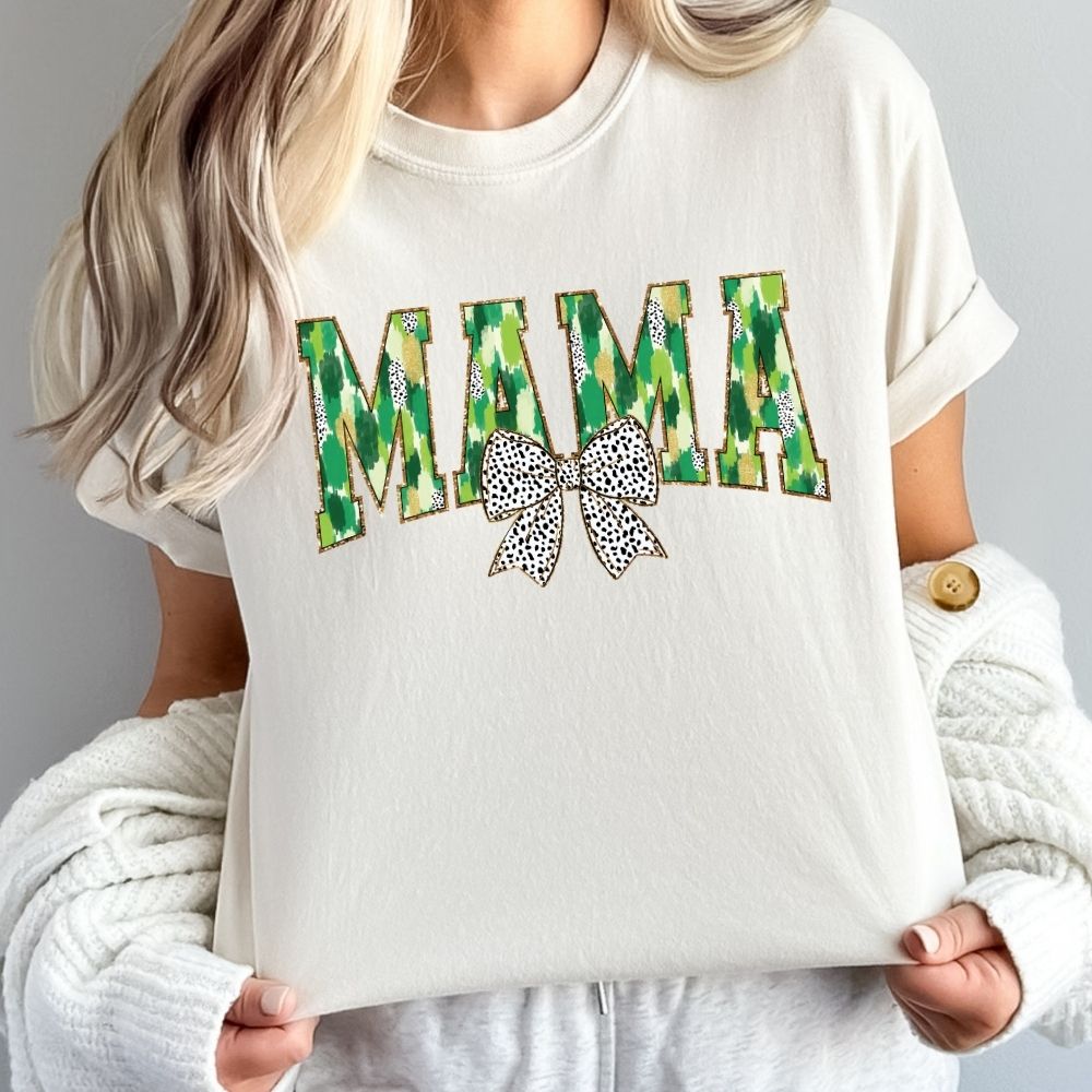 Mama Brushstrokes Green