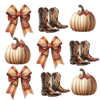 Pumpkin Boots And Bows