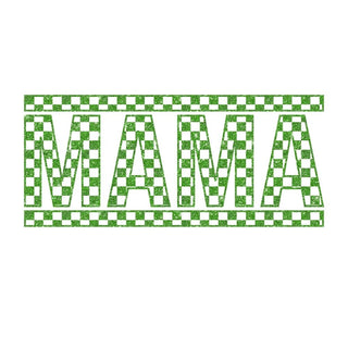 Retro Checkered Glittered Mama