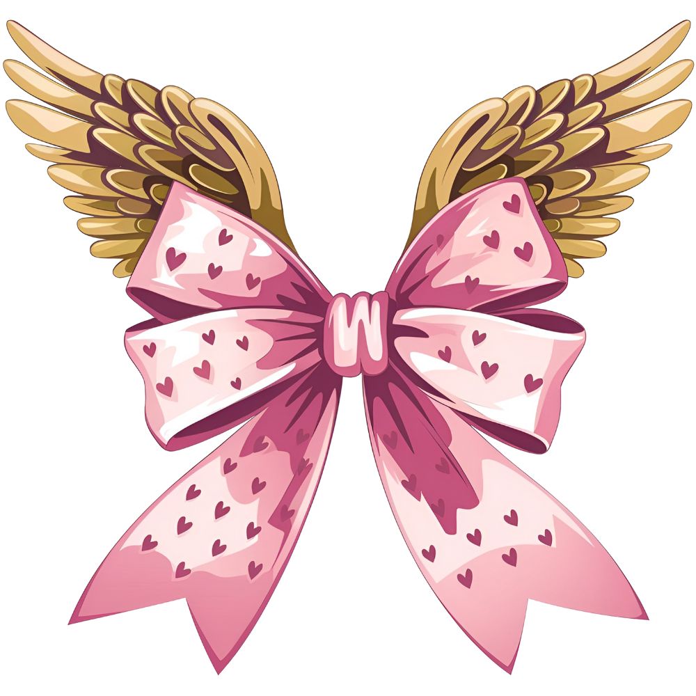 Valentines Day Wings Coquette Bow