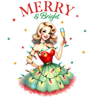 Merry & Bright Retro Lady