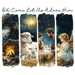 Oh Come Let Us Adore Him Brushstroke