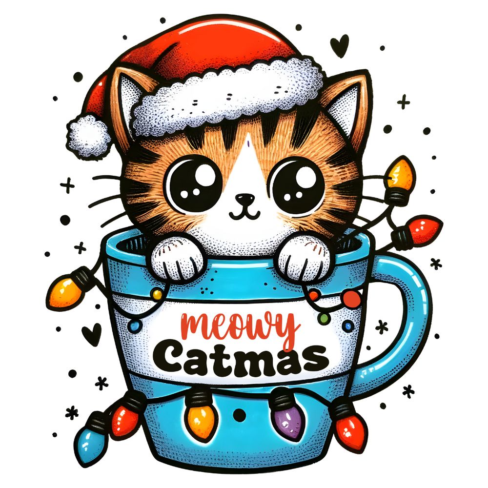 Meowy Catmas In Cup
