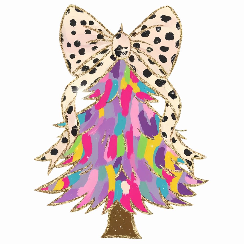 Colorful Christmas Tree Coquette