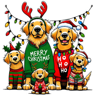 Christmas Dog Family