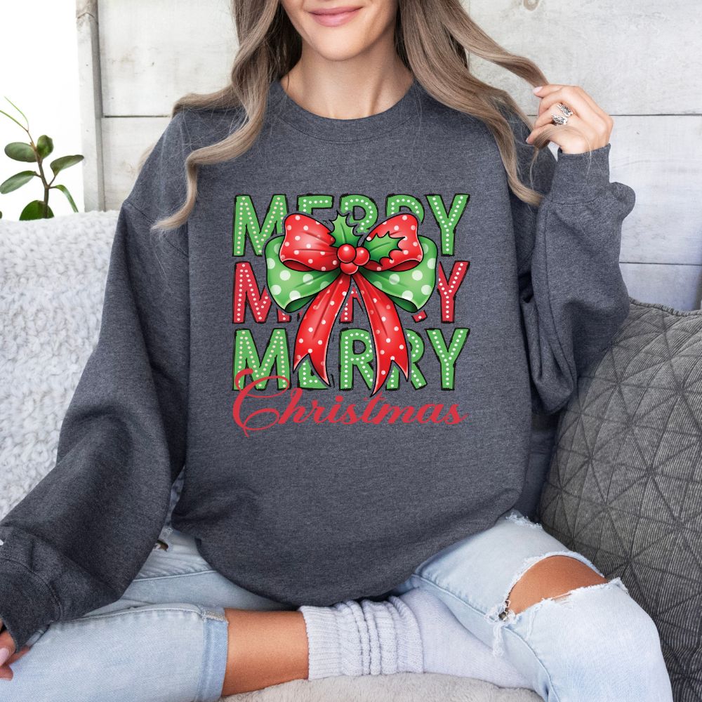 Merry Christmas Mistletoe Bow