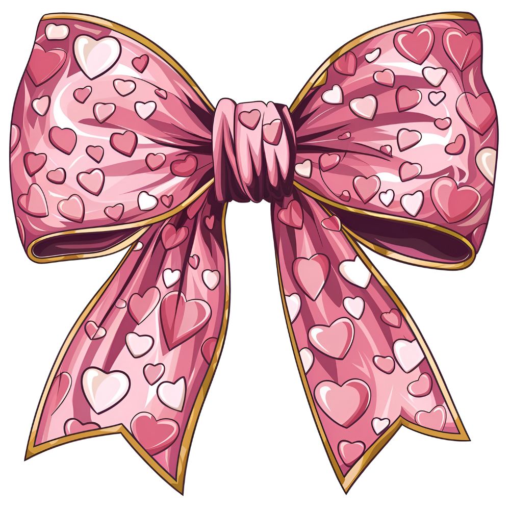 Valentines Day Pastel Pink Coquette Bow