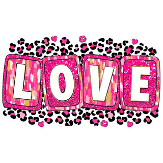 Brushstroke Glitter Love