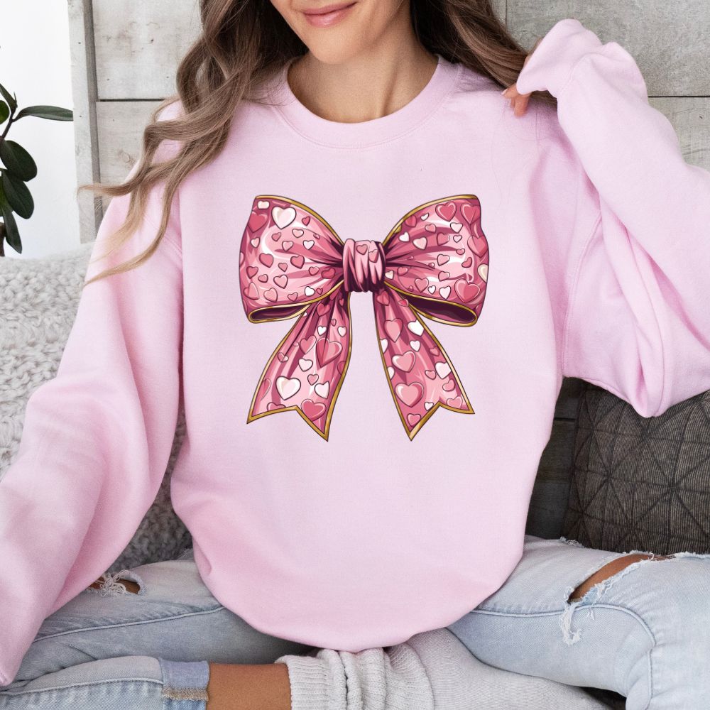 Valentines Day Pastel Pink Coquette Bow
