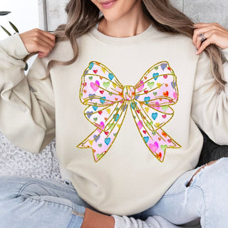 Valentine Candy Heart Bow