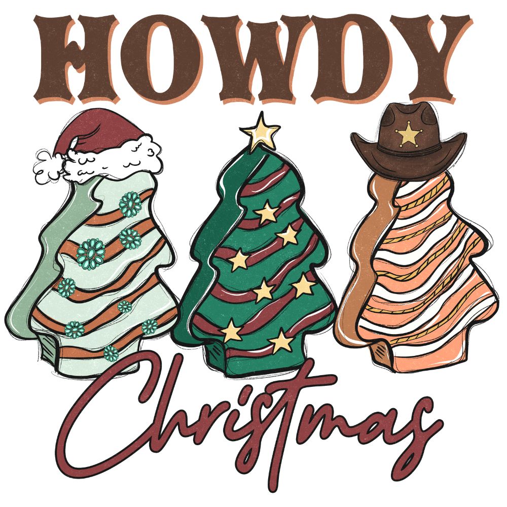 Howdy Christmas Tree Cakes
