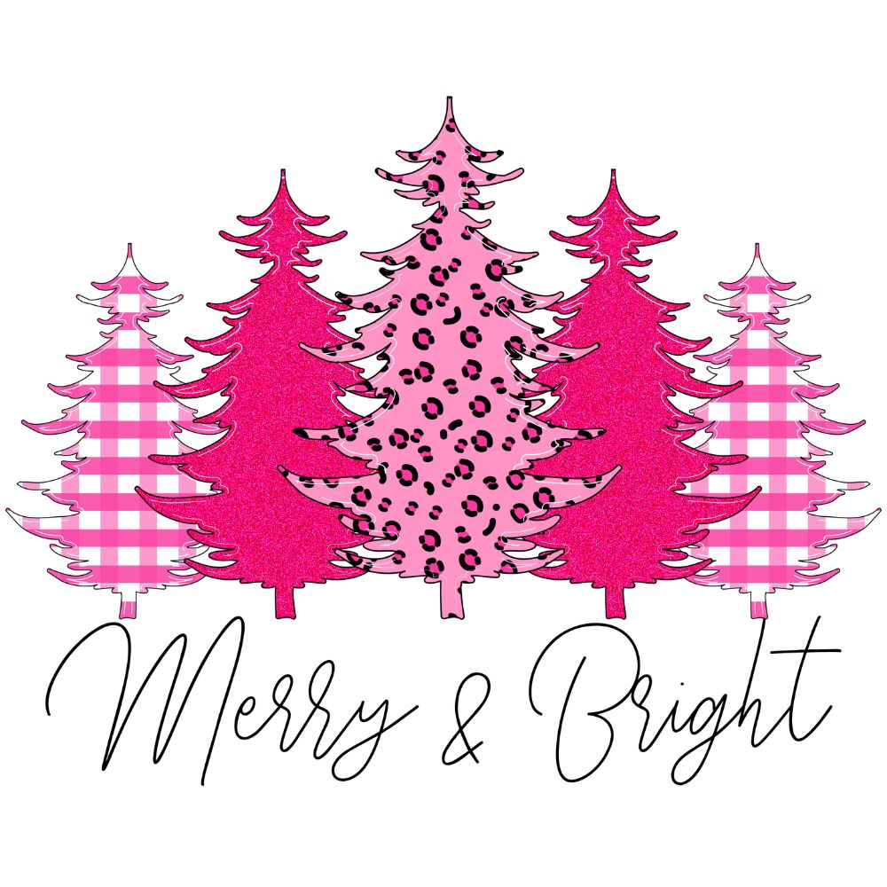 Merry And Bright Pink Trees